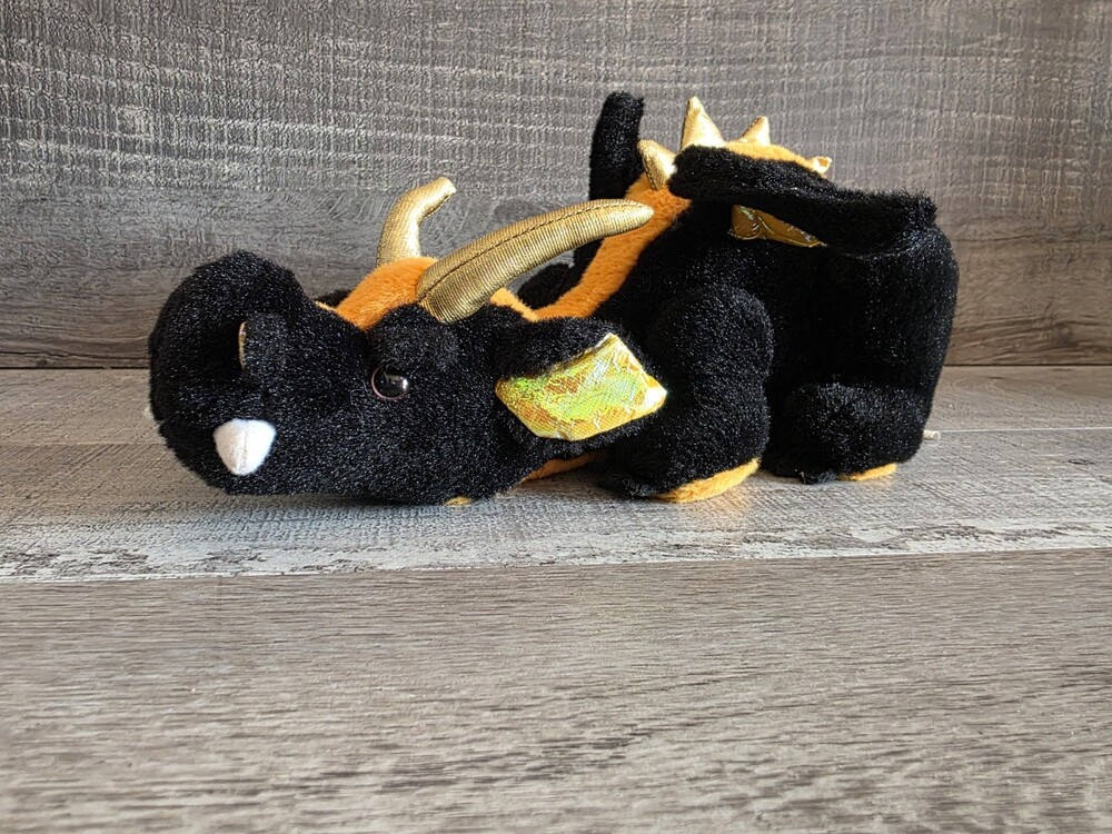 12" Ganz Webkinz Lava Dragon Plush Stuffed Animal No Code Realistic Black G34